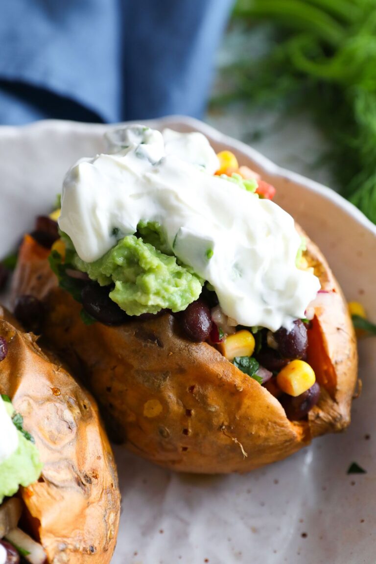 Batatas rellenas de frijoles: todas nutritivas
