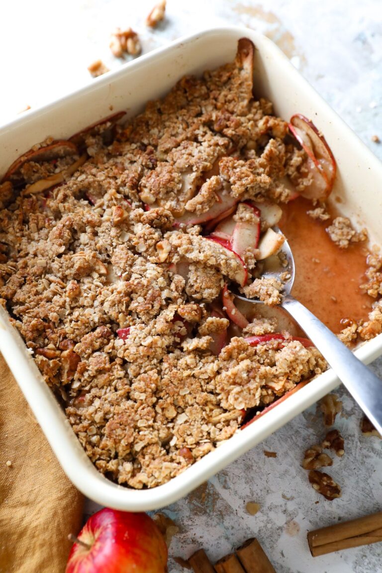 Crujiente de manzana saludable: todo nutritivo