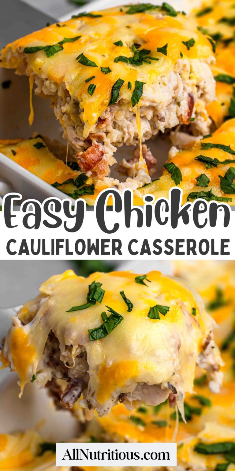 Cazuela de coliflor y pollo cetogénica: totalmente nutritiva