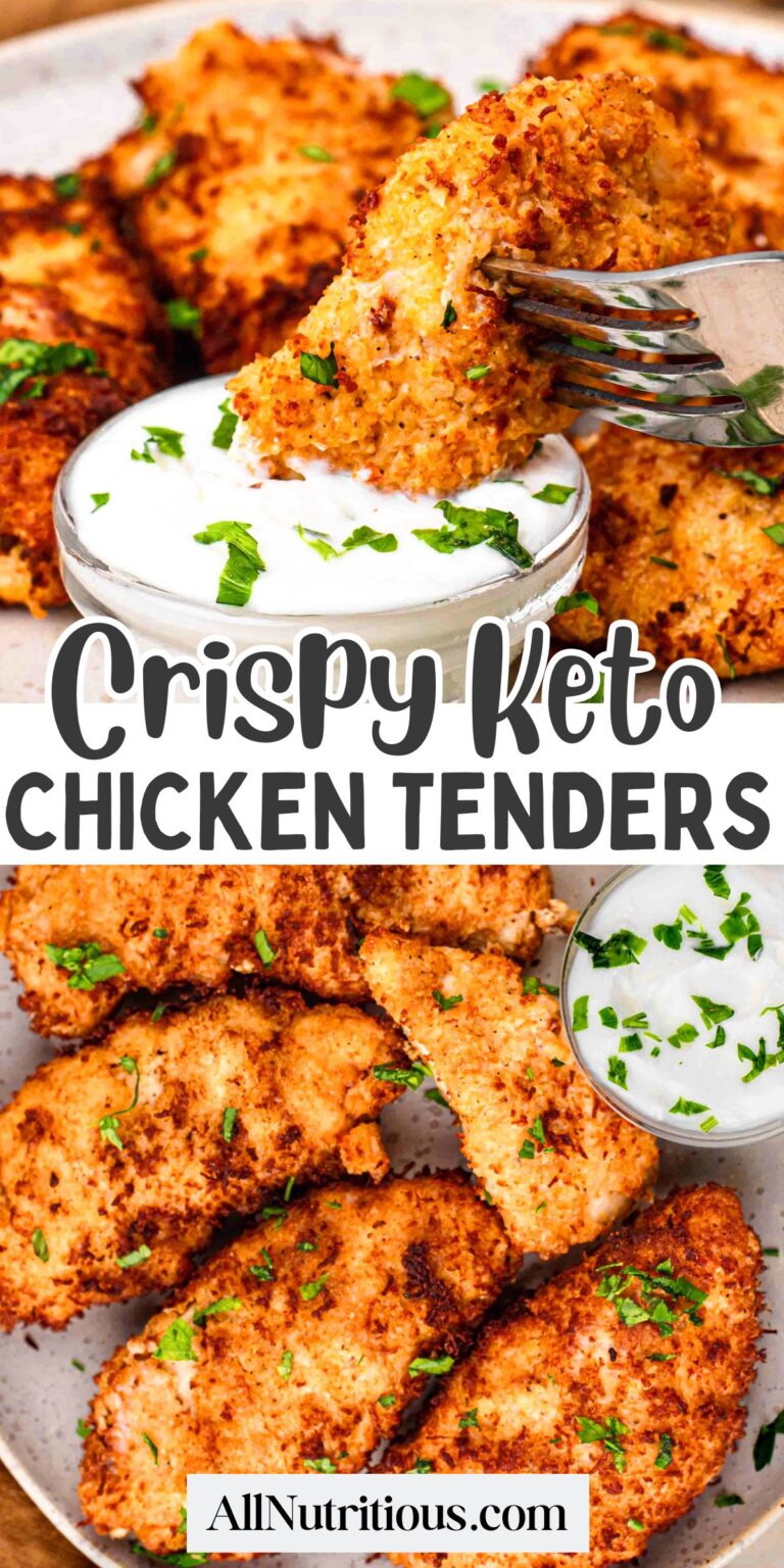 Trozos de pollo frito cetogénico: todos nutritivos