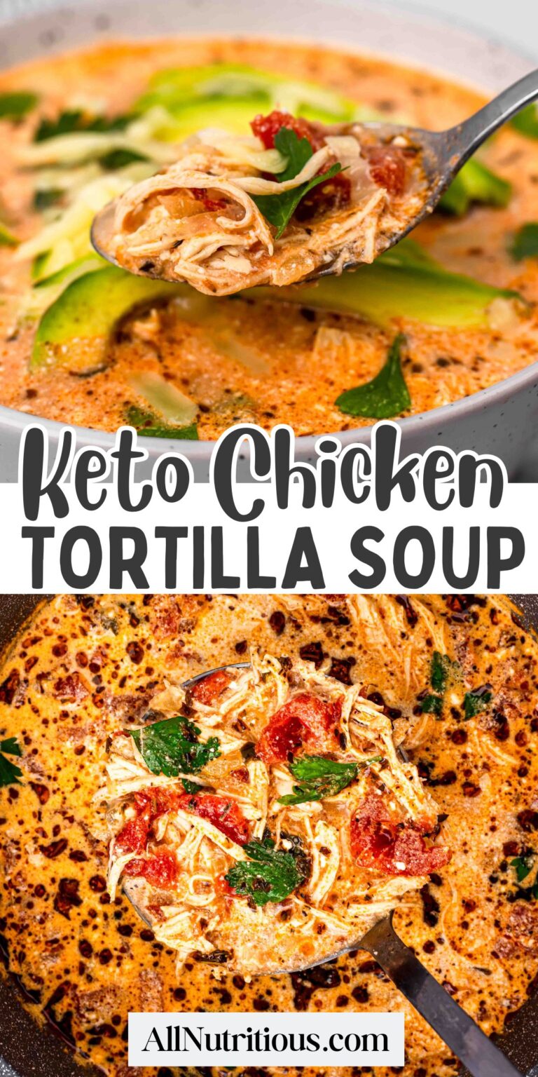 Sopa de tortilla de pollo cetogénica: toda nutritiva