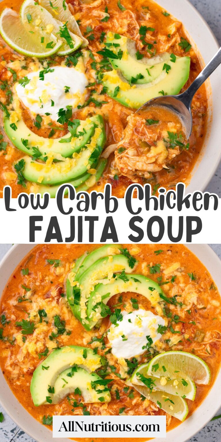 Sopa de fajita de pollo baja en carbohidratos