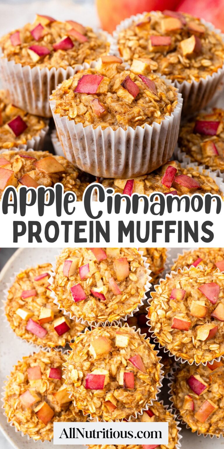 Muffins de proteína de canela de manzana: todos nutritivos