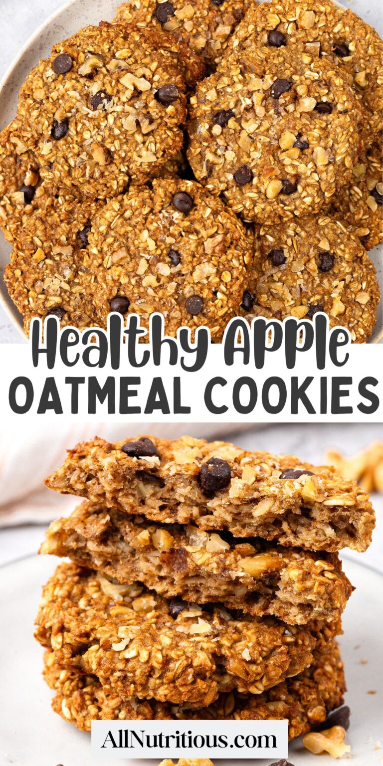 Galletas de avena de manzana: todas nutritivas