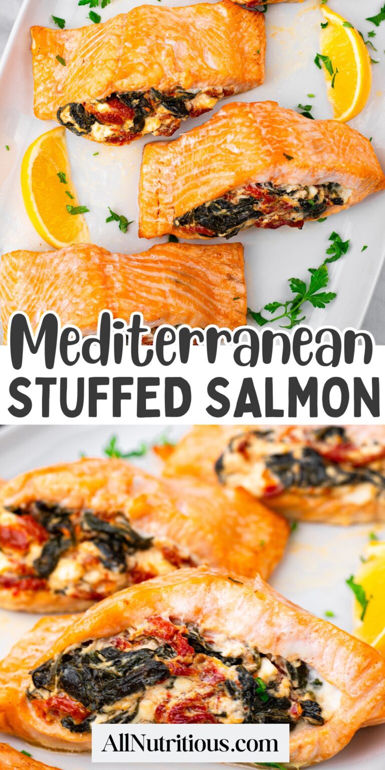 Salmón relleno mediterráneo: todo nutritivo